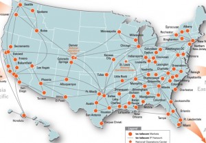 tw telecom network map