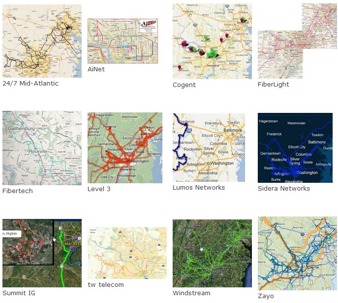 Visualizing Fiber Networks DC Metro, Northern Virginia, and Baltimore