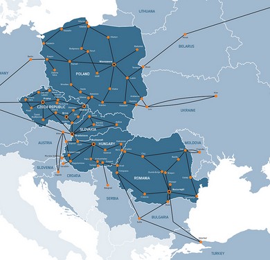 GTS Central Europe Network Map