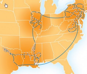 PEG Bandwidth network map