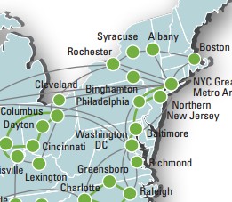 tw telecom network map