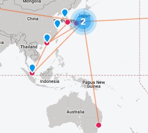 KVH Asia Network Map