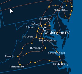 Lightower Virginia Network Map